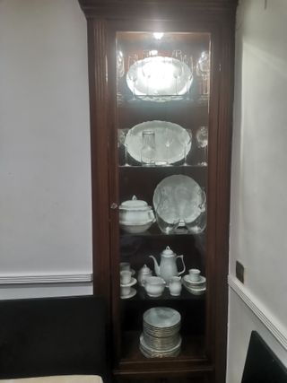 Vajilla Porcelana Santa Clara+Jueg. té+Cristal Boh