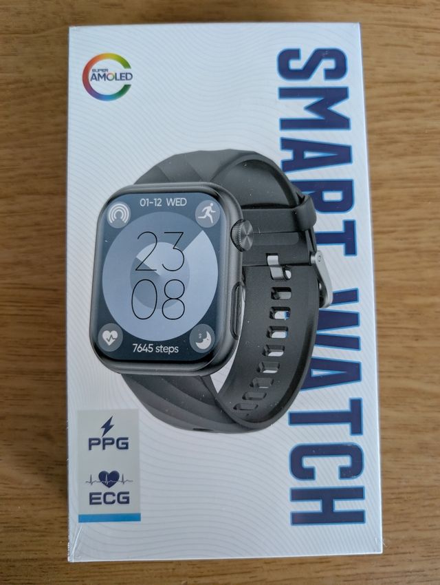 Reloj Inteligente Smartwatch ECG+HRV Negro