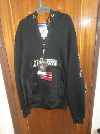 Sudadera Geographical Norway Negra