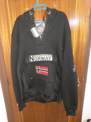 Sudadera Geographical Norway Negra