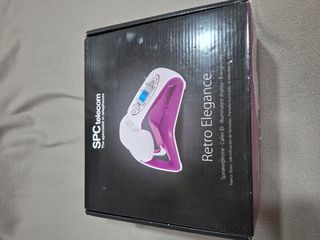 Teléfono SPC telecom morado y blanco