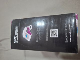 Teléfono SPC telecom morado y blanco