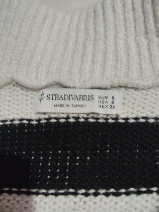 Jersey Stradivarius Rayas Blanco y Negro