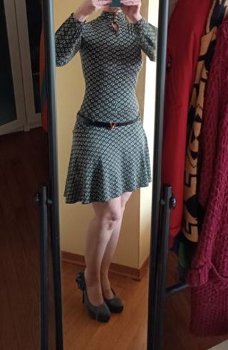 Abito stile vintage anni 60, tg. S, made in Italy