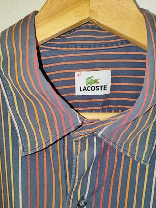 Camisa Lacoste Vintage Rayas Multicolor 90 ́ s