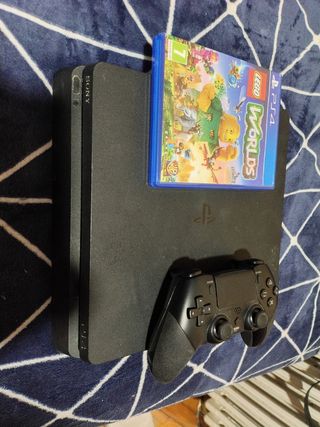 Mando PS4 Negro + Juego Lego Worlds