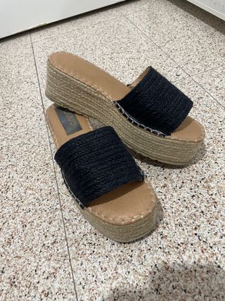 Sandalias Esparto Negras