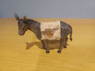 4 Figuras Belén y Asno 8 cms