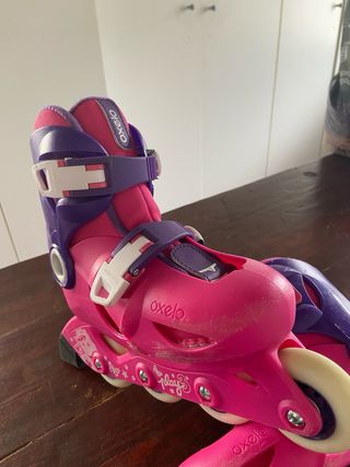 Patines en línea rosas talla 28-30