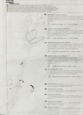 Coppia valigie laterali Aprilia Scarabeo 125-200