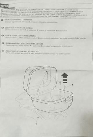 Coppia valigie laterali Aprilia Scarabeo 125-200