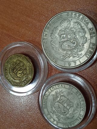 3 Monedas de Perú Banco Central de Reserva