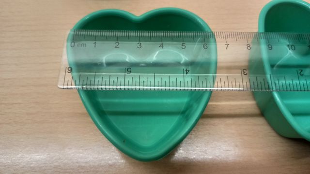 3 Moldes Corazón Plástico Verde