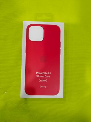 Funda Silicona iPhone 13 Mini Roja MagSafe