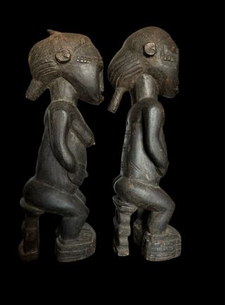 Coppia di antiche statue Baoule