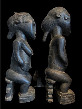 Coppia di antiche statue Baoule