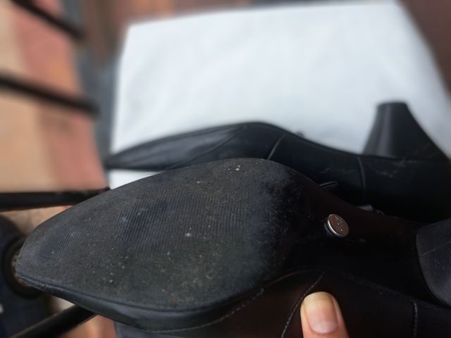 Botas de piel Zara Talla 39 Negras