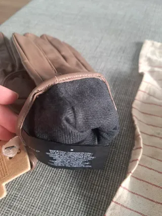 Guantes de Piel Zara Mujer Talla L