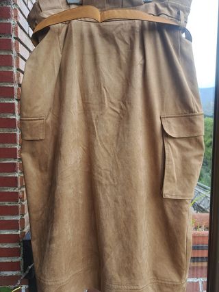 Falda Zara Beige Talla XL