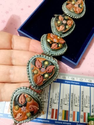 Bracciale vintage mosaico foglie