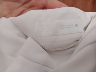 Conjunto Chaleco y Pantalón Zara XS Blanco