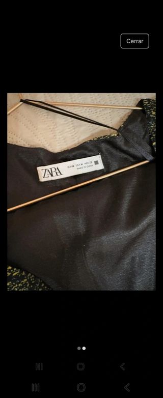 Vestido Zara Fruncido Verde