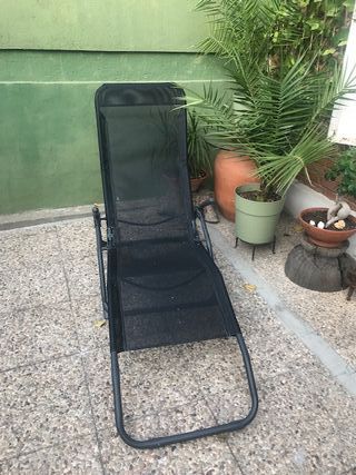 Hamaca Piscina/Jardín Negra y Gris