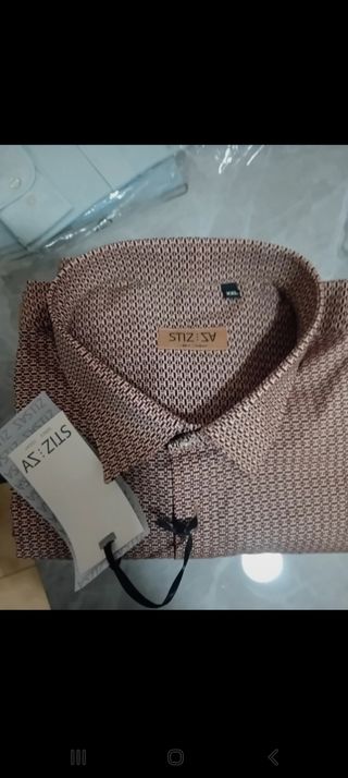 Camicia uomo STIZ SV XXL marrone fantasia
