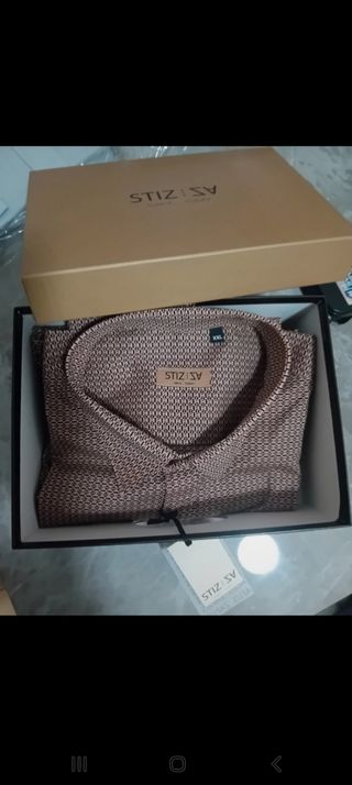 Camicia uomo STIZ SV XXL marrone fantasia