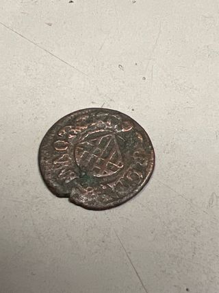 Moneda España Barcelona Ardite 1709 Carlos III