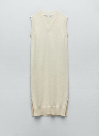 Vestido Zara Beige