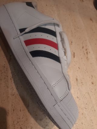 Zapatillas Adidas Superstar Blancas Talla 45 1/3