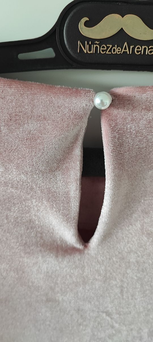 Camiseta niña terciopelo rosa