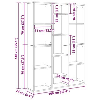 vidaXL Divisor/estantería de espacio madera 