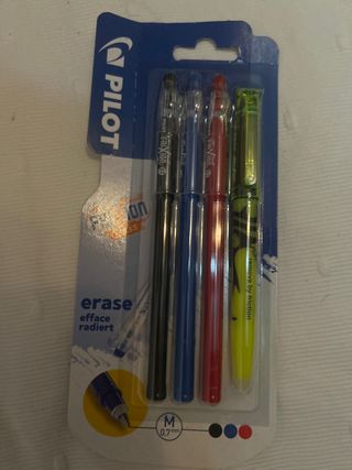 Pack 4 Bolígrafos Pilot FriXion Colores