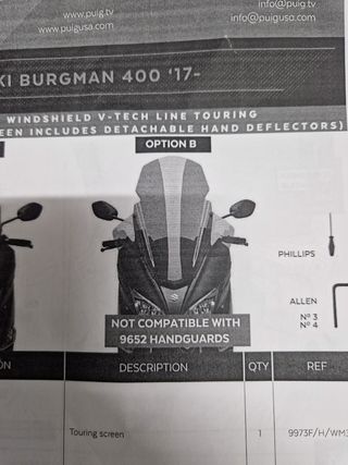 Cúpula Parabrisas Suzuki Burgman AN400