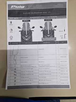 Cúpula Parabrisas Suzuki Burgman AN400