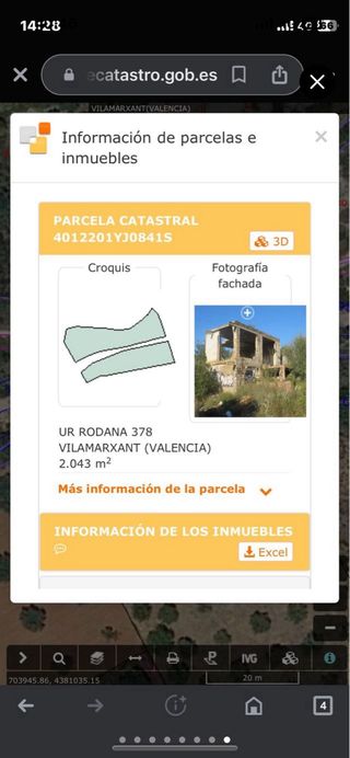 Terreno urbano con edificación para reconstrucción