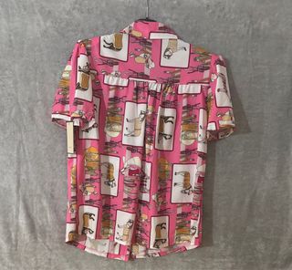 Camicia donna modello Versace rosa fantasia
