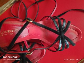 Sandali schiava Dolce & Gabbana pelle neri rossi