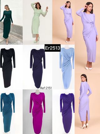 Vestido de fiesta verde , morado