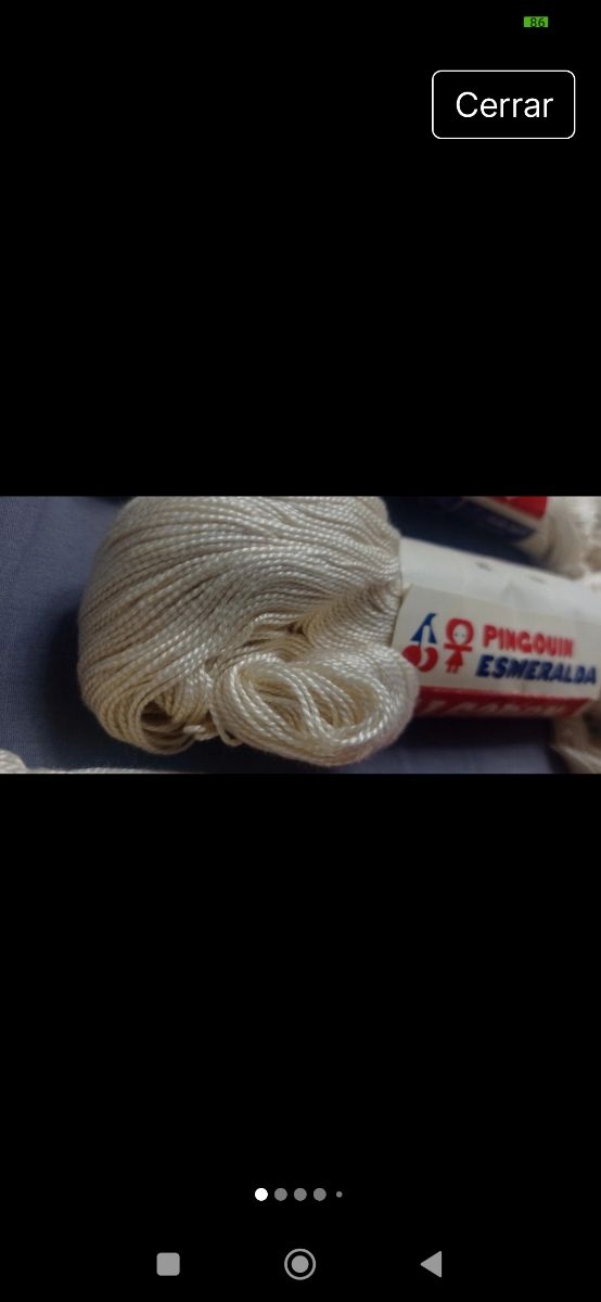 Hilo excepcional egipcio Pingouin Esmeralda.