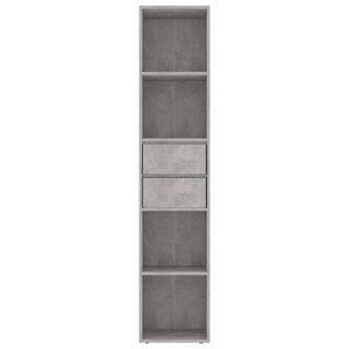 vidaXL Estantería madera contrachapada gris 