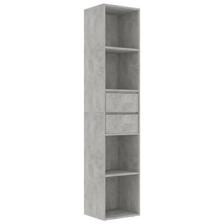 vidaXL Estantería madera contrachapada gris 