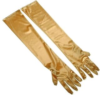 Guantes largos Talla Unica Dorados