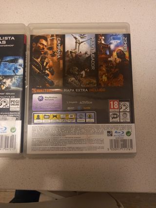 2 Juegos PS3 Call of Duty Modern Warfare y Black O