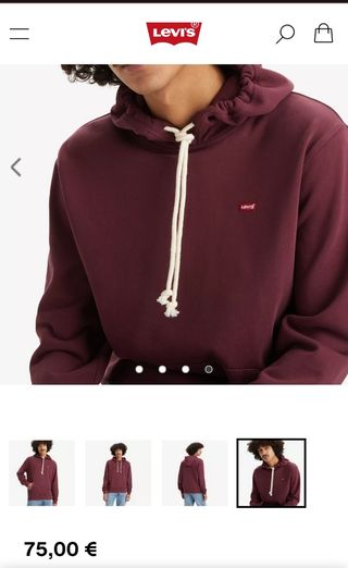 Sudadera Levi's con capucha roja