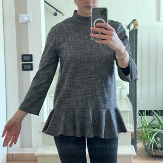 Zara Blusa a quadri mezza stagione