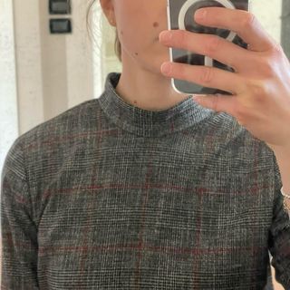 Zara Blusa a quadri mezza stagione