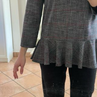 Zara Blusa a quadri mezza stagione